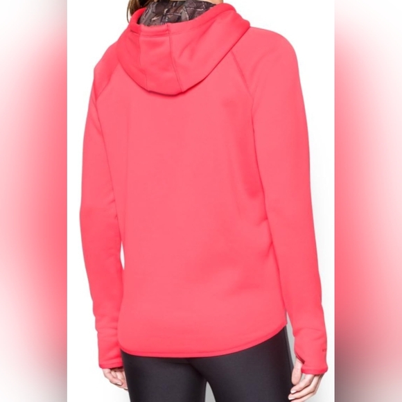 Under Armour Women's UA Neon Pink Camo Hoodie Sweatershirt Size L - Picture 2 of 7